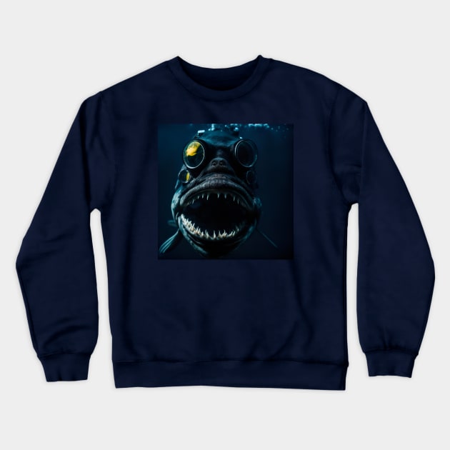 Fisheye Lens Crewneck Sweatshirt by Lyvershop